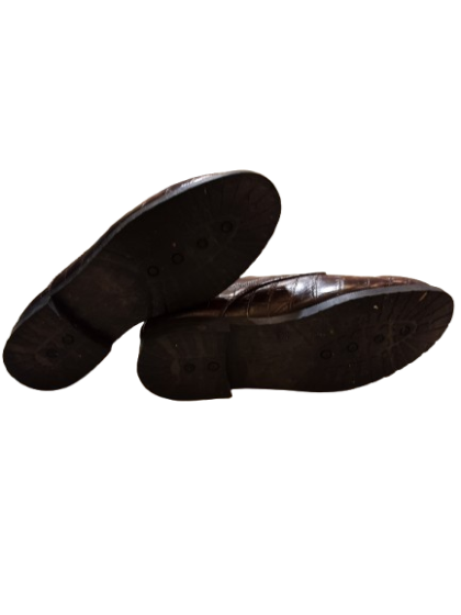 Derbie marron imprimé croco FPC de seconde main