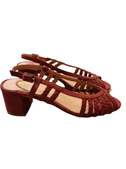 ESCARPIN SLINGBACK TERRACOTA ERAM DE SECONDE MAIN