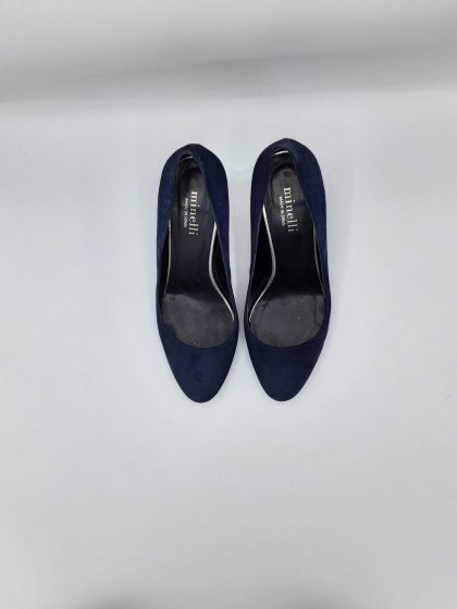 Escarpins en nubuck marine de seconde mains