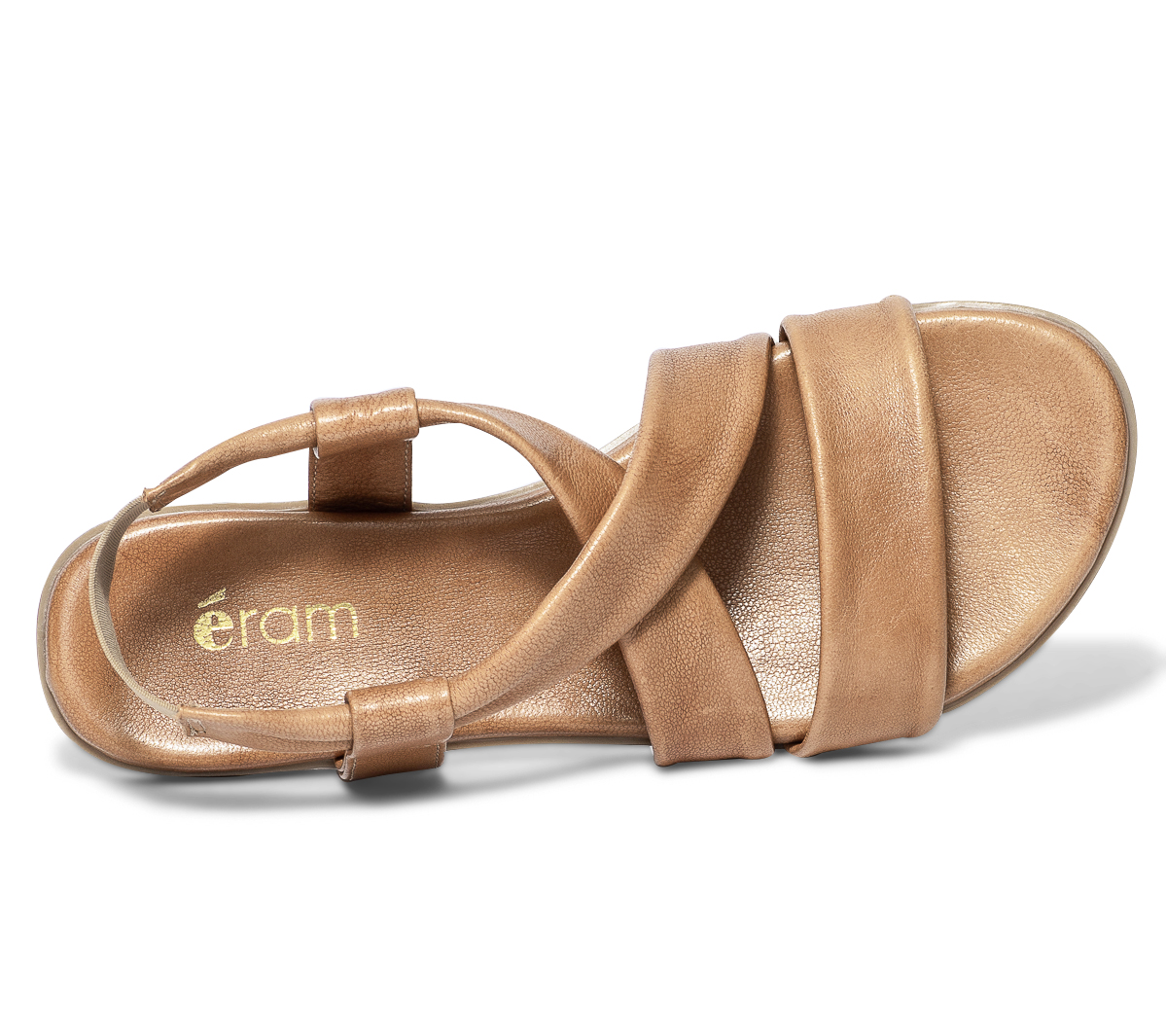 Sandale camel en cuir
