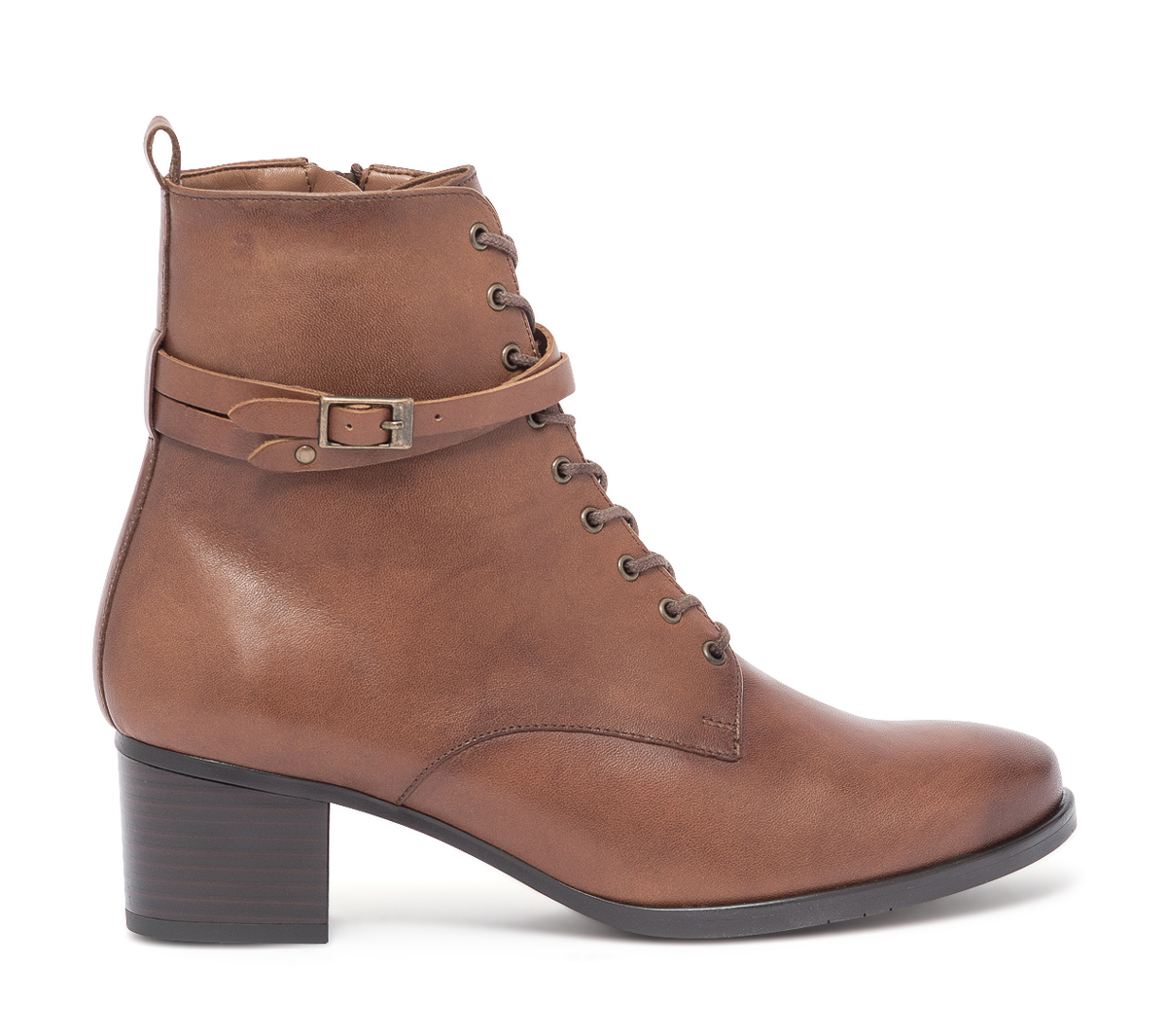 Bottine ERAM FLEX cognac en cuir