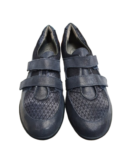 Derbies à velcro bleus irisés T38 de seconde main