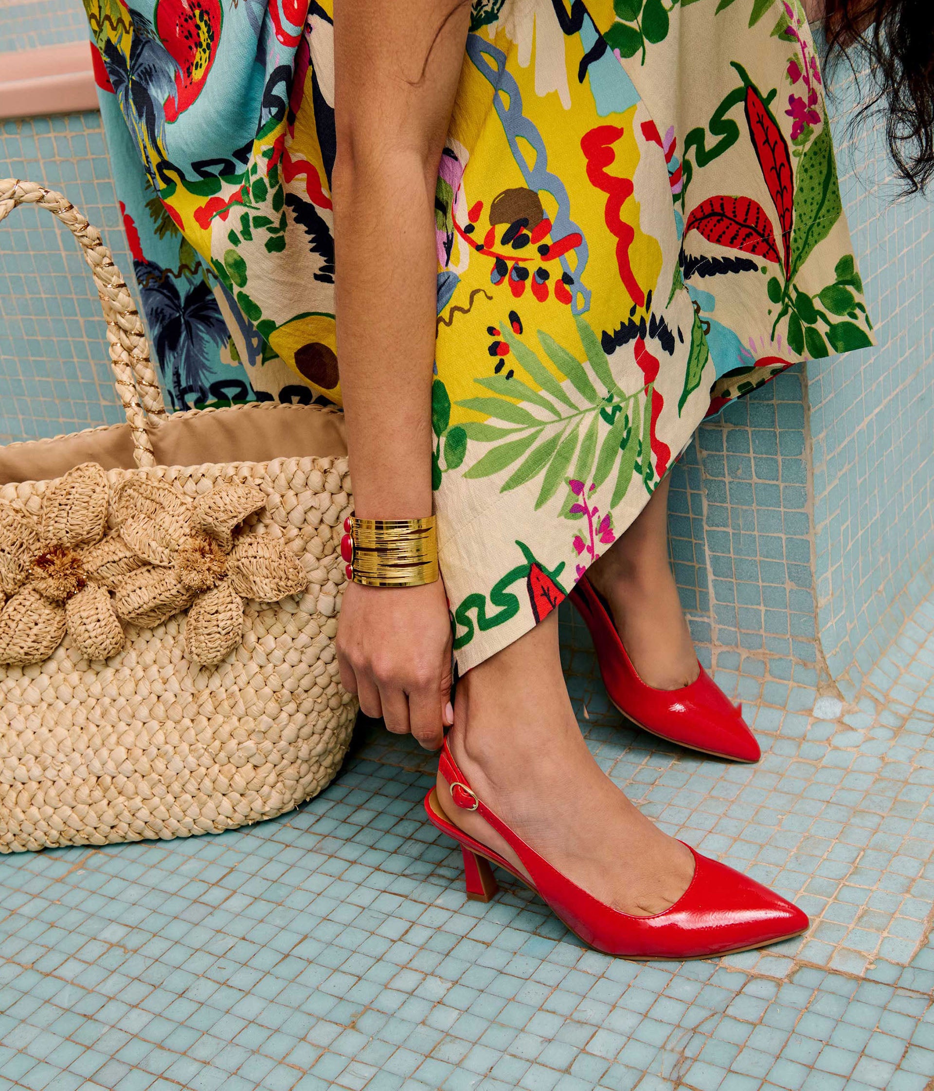 SLINGBACK DELPHIE COQUELICOT