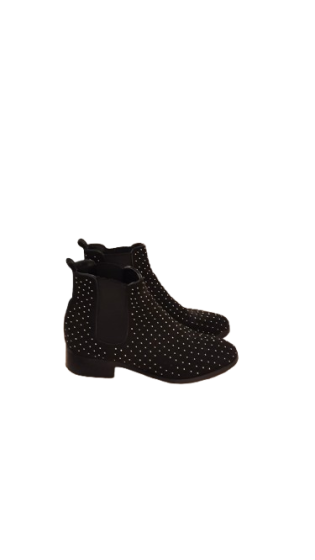 Bottines chelsea noir cloutees daim bon etat pointure 38