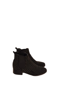 Bottines chelsea noir cloutees daim bon etat pointure 38