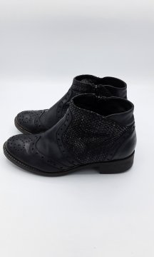 Boots femme 36 en cuir noir