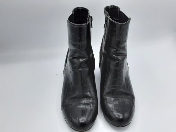 bottines texto noir de seconde main