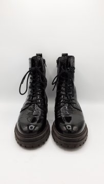 Boots à lacets noir de seconde main