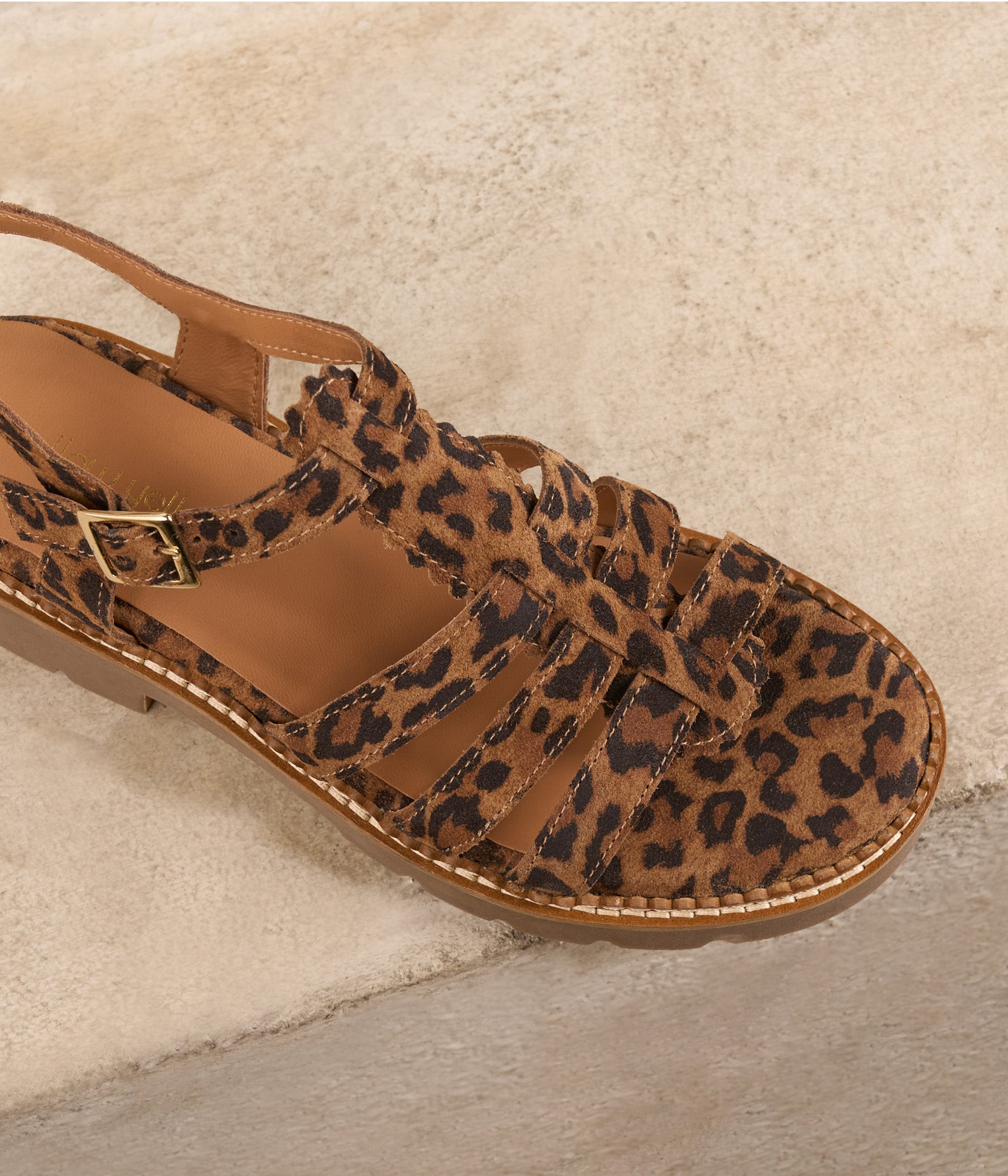 SANDALE PLATE ISIDOLE LEOPARD