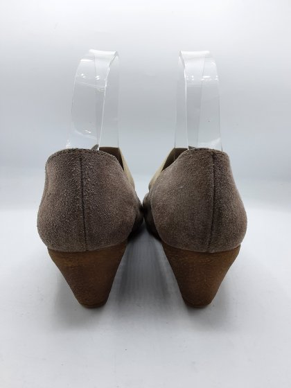 Ballerines compensées DE MARQUE INCONNUE grises de seconde main