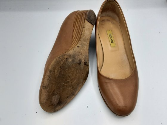 escarpin bocage beige de seconde main