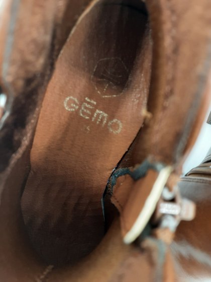 bottines à talon Gémo camel de seconde main
