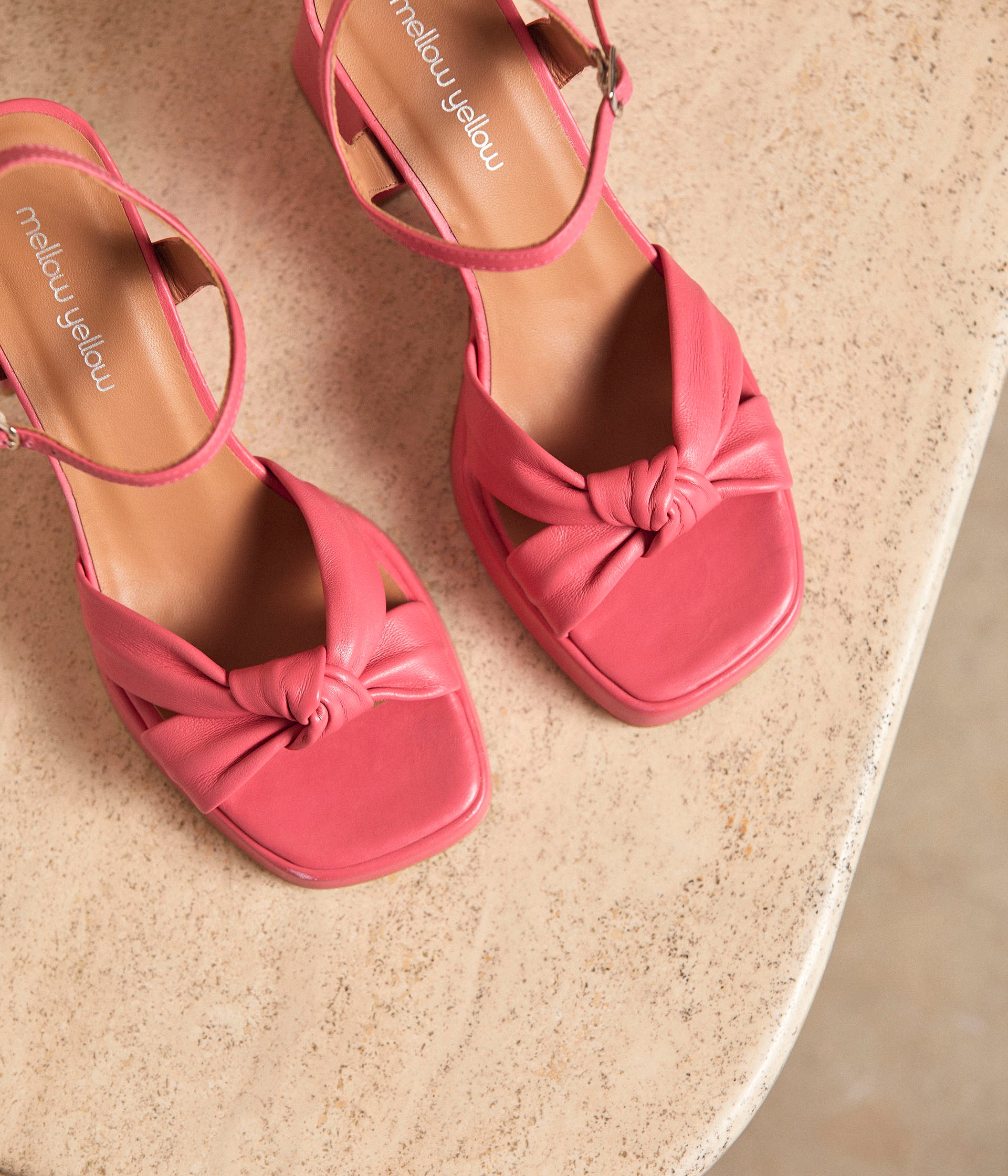 SANDALE À TALON ALINA FUCHSIA
