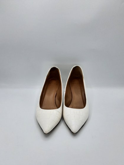 escarpin blanc bocage de seconde main