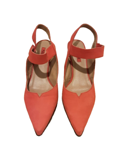 Escarpin slingback corail FUGITVE T37 de seconde main