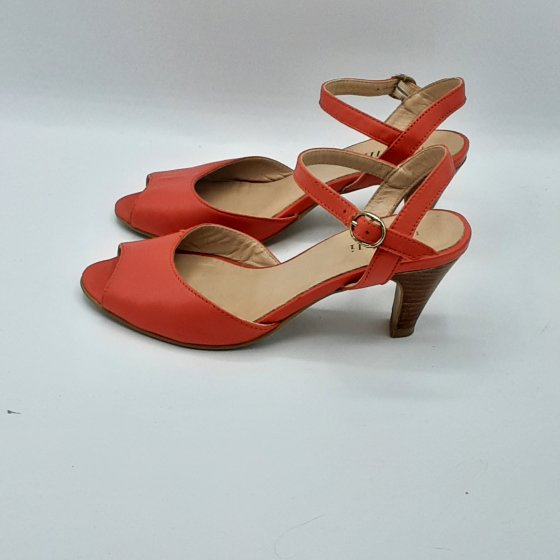 escarpin ouvert corail de seconde main
