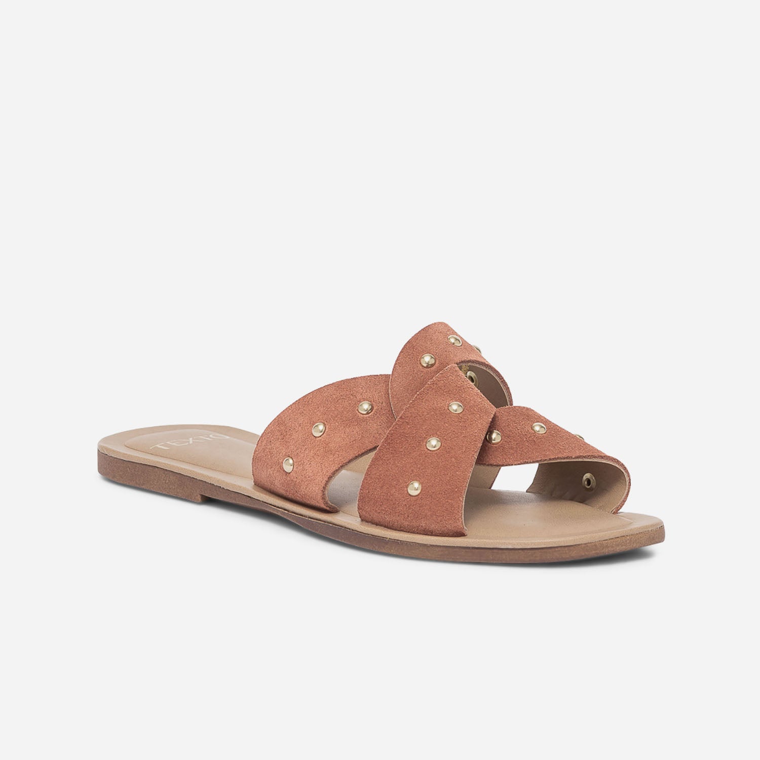 Mules TEXTO rouge brique