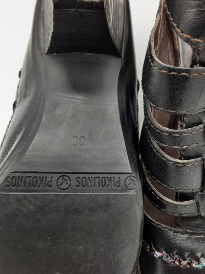 sandales talon pikolinos noir de seconde main