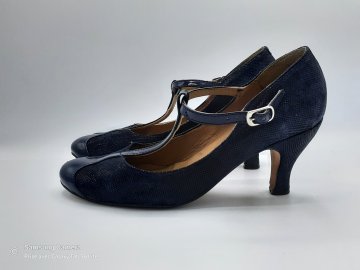 Salomé marine cuir LA COLECCION T38 de seconde main