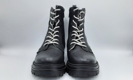 Paire de botte noir à motif argenté