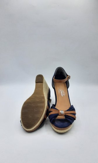 Sandales compensées Tom Taylor bleu de seconde main