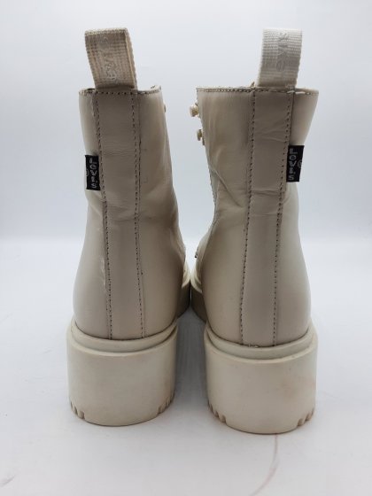 Bottines LEVI'S blanches de seconde main
