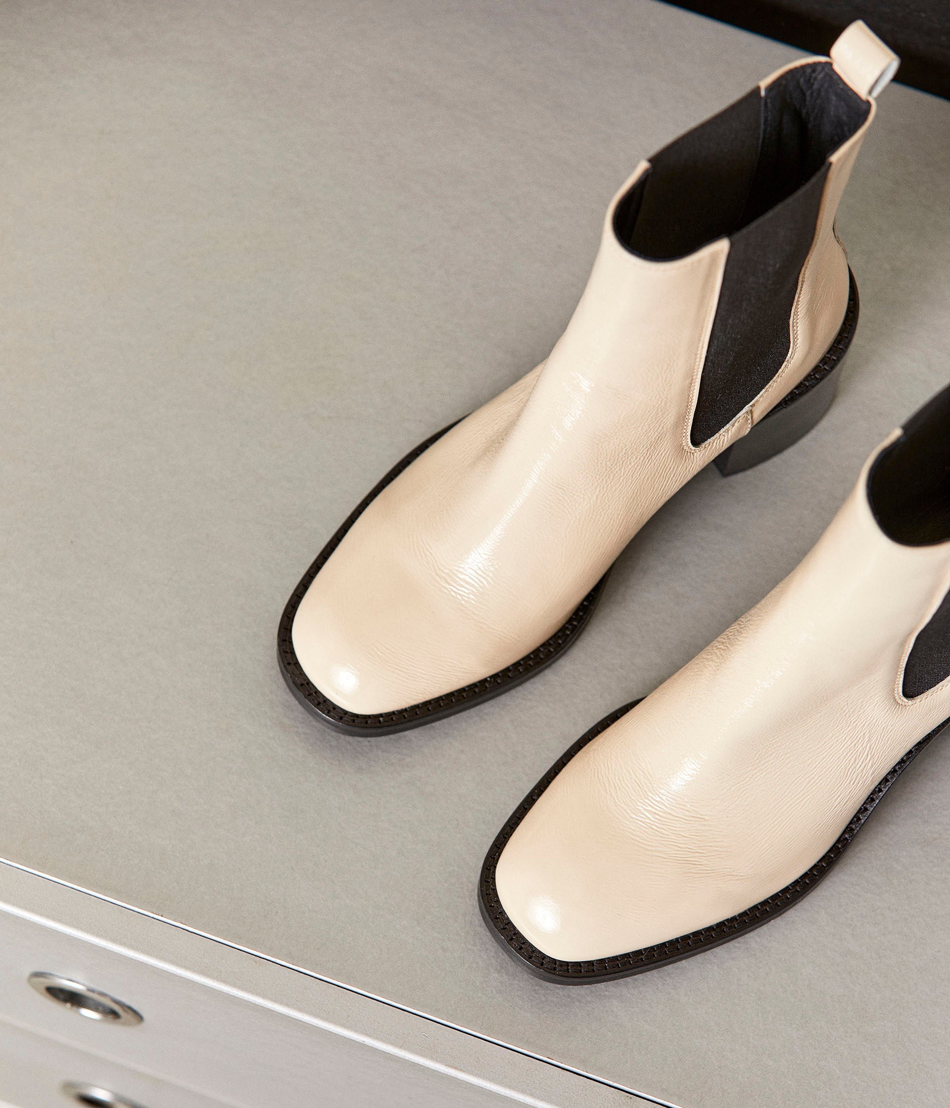 BOOTS À TALON OPHELIA OFF WHITE