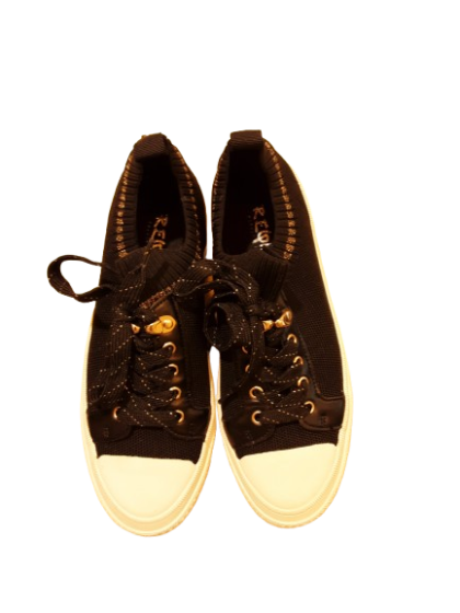 Basket en toile noire REQINS de seconde main