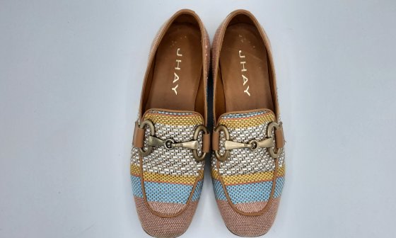 Mocassin colorées rafia de seconde main