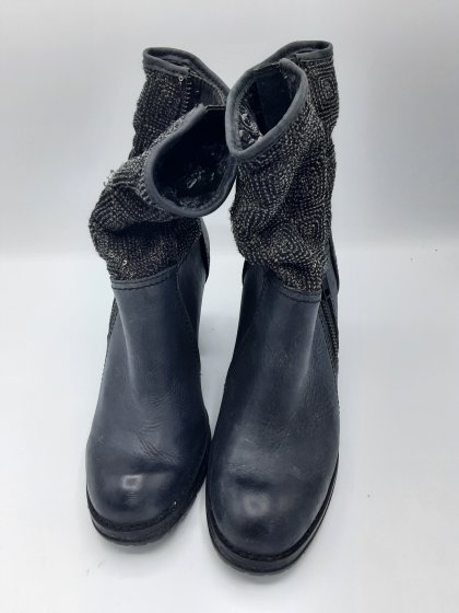 boots talon Bunker noir de seconde main