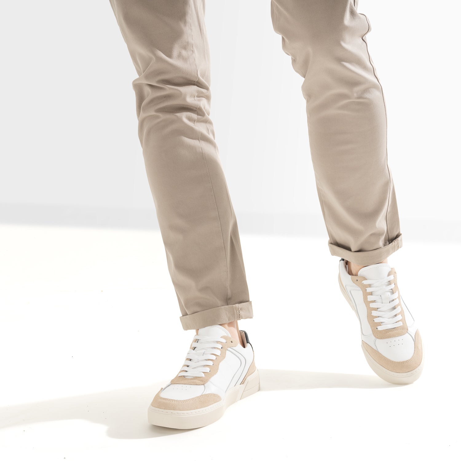 BASKET DUCAN BLANC/BEIGE