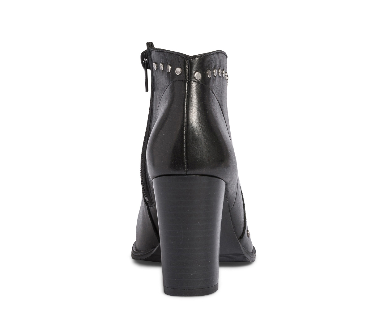Low boots TEXTO noir en cuir à clous