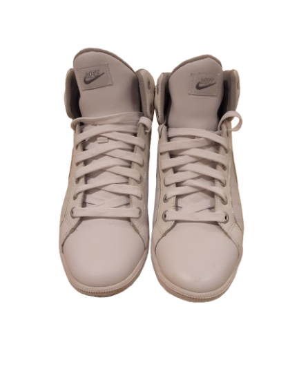Baskets montantes blanche/argent NIKE T38 de seconde main