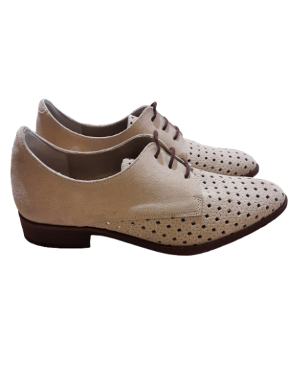 Derbies beige en cuir velours DORKING de seconde main