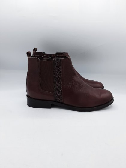 Bottines ERAM bordeaux de seconde main