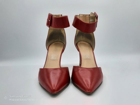 Escarpin rouge a bride cheville TEXTO T37 de seconde main