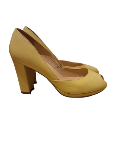Escarpin open toe jaune ERAM- T.37 de seconde main