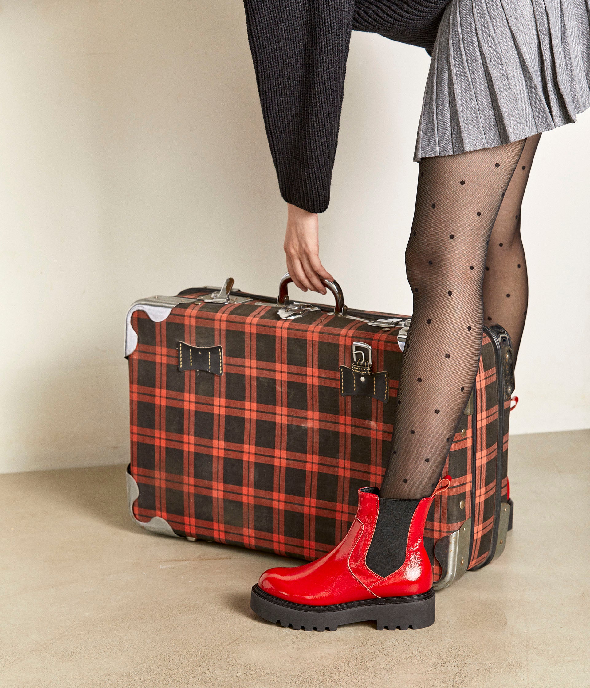 BOOTS NADEGE ROUGE