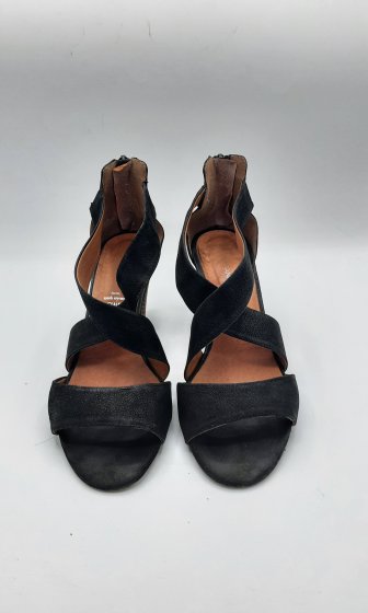 sandales noir à Talon Mélé