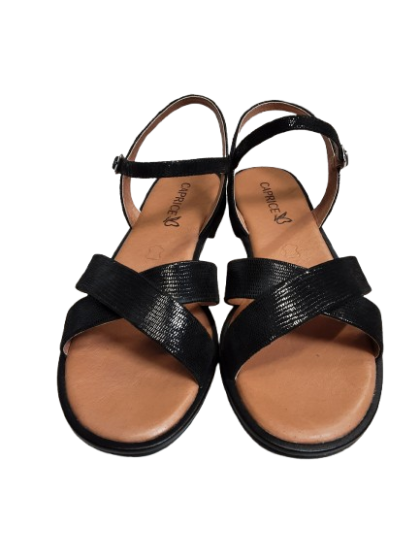 Sandales en cuir noires - CAPRICE T40 de seconde main
