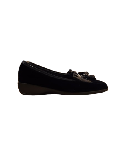 Mocassin cuir velours marine SUNDROPS T40 de seconde main
