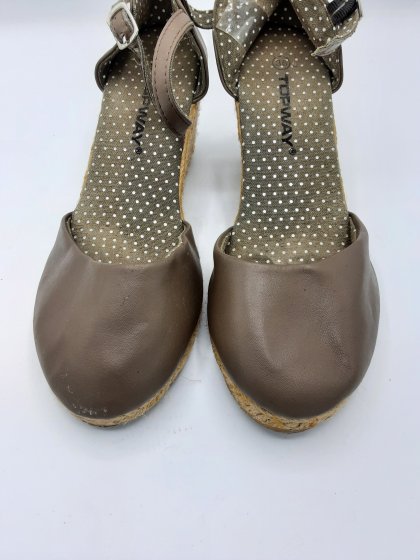 espadrilles taupe marque topway de seconde main
