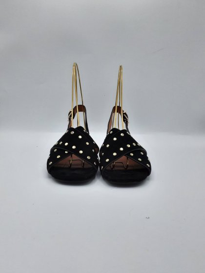 Sandales noires velours Bocage de seconde main