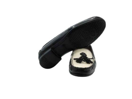 Mocassin noir et blanc Paraboot