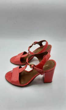 sandales  à talons corail