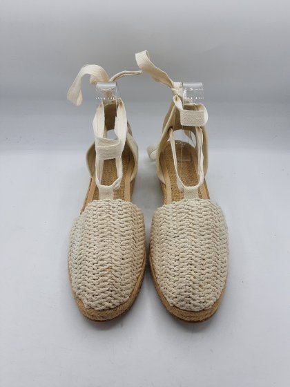 Espadrilles compensées DE MARQUE INCONNUE beiges de seconde main