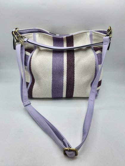 Sac DE MARQUE INCONNUE mauve et blanc de seconde main