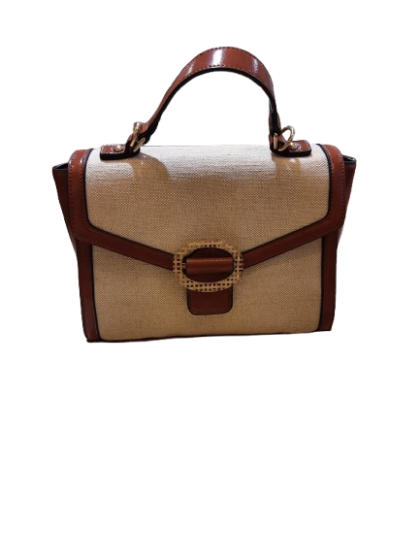 Sac a main bimatière beige/camel BOCAGE De Seconde Main