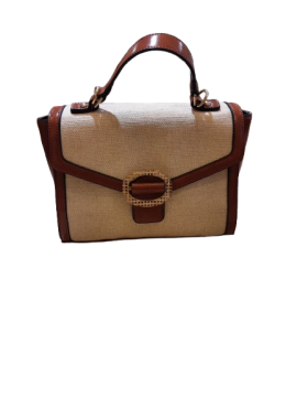 Sac a main bimatière beige/camel BOCAGE De Seconde Main