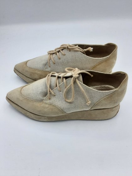 derbies compensées pointues beige Florence Kooijman  de seconde main